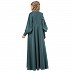 Umbrella cut abaya with long cuff sleeves- Mist Blue